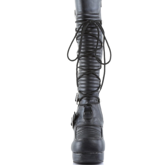 Black Platform Punk Goth Demonia Gothika-200 Boots size 11 NIB - Picture 8 of 9